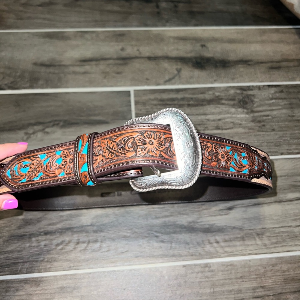 Genuine leather western belt